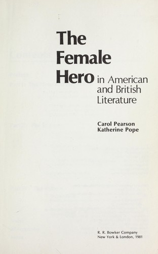 Copertina di The female hero in American and British literature