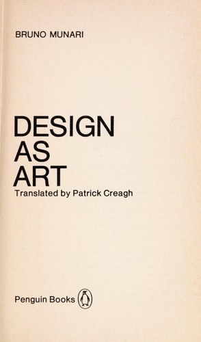 Copertina di Design as art