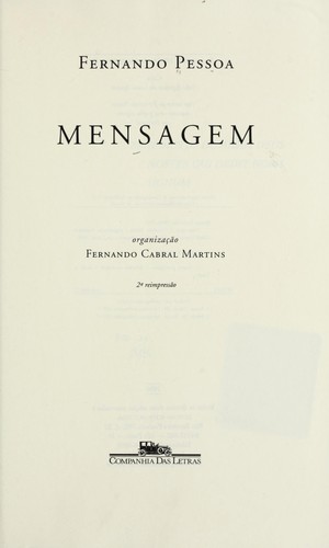 Copertina di Mensagem