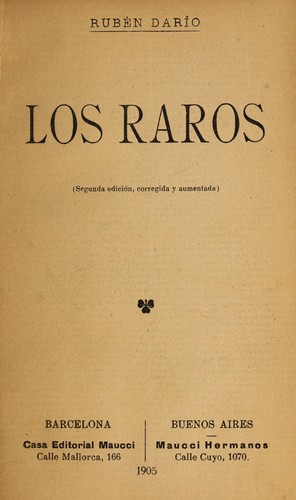 Copertina di Los raros