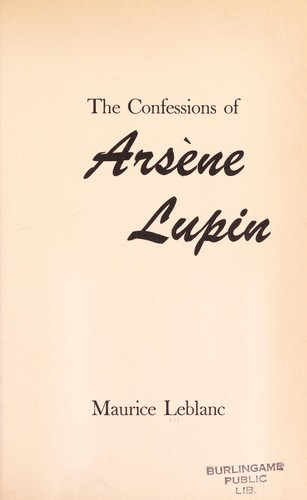 Copertina di Les confidences d'Arsène Lupin