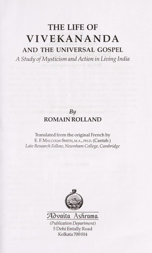 Copertina di The life of Vivekananda and the universal gospel