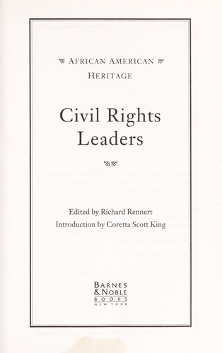 Copertina di Civil rights leaders