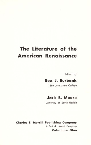 Copertina di The Literature of the American Renaissance