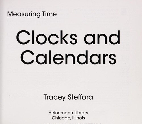 Copertina di Clocks and calendars