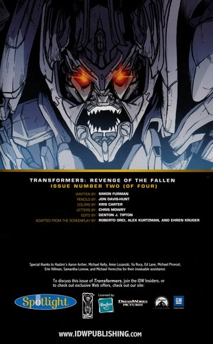 Copertina di Revenge of the Fallen