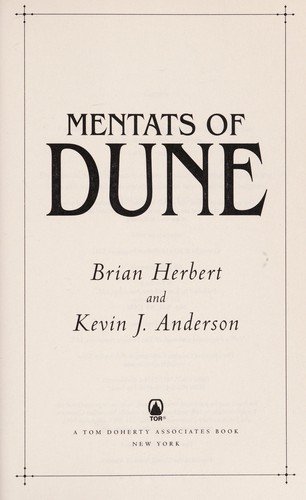 Copertina di Mentats of Dune