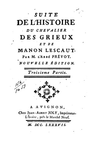 Copertina di Manon Lescaut