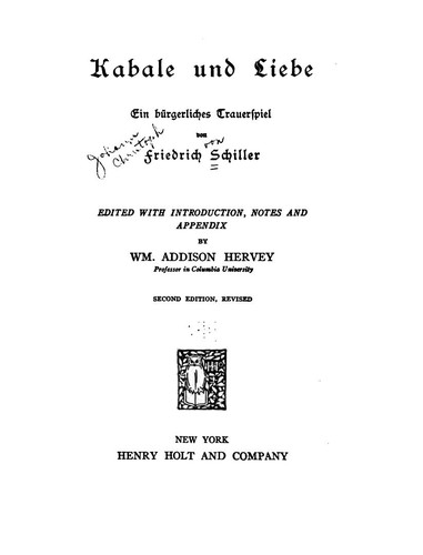 Copertina di Kabale und Liebe