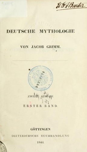 Copertina di Deutsche mythologie