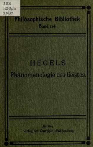 Copertina di Phänomenologie des Geistes