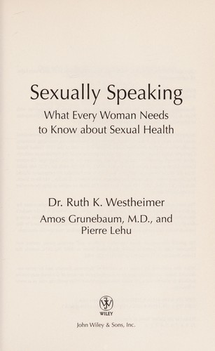 Copertina di Sexually speaking