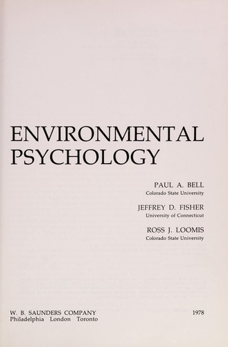 Copertina di Environmental Psychology