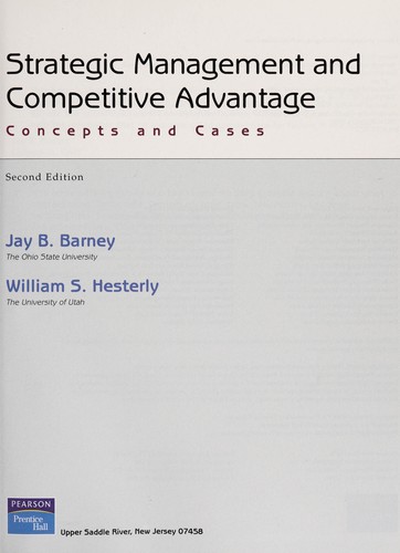Copertina di Strategic management and competitive advantage