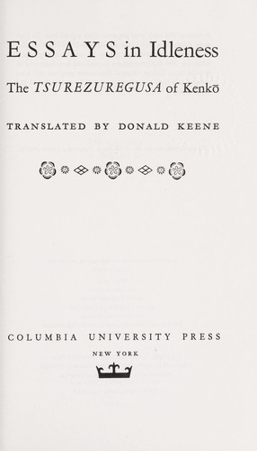 Copertina di Essays in Idleness