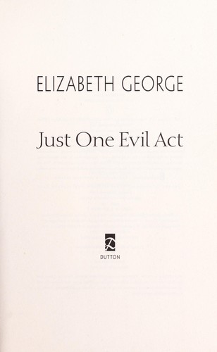 Copertina di Just one evil act