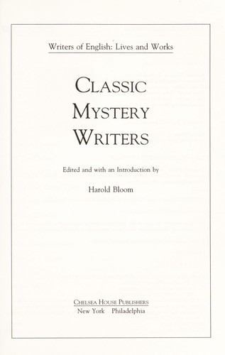 Copertina di Classic mystery writers