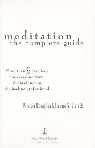 Copertina di Meditation--the complete guide