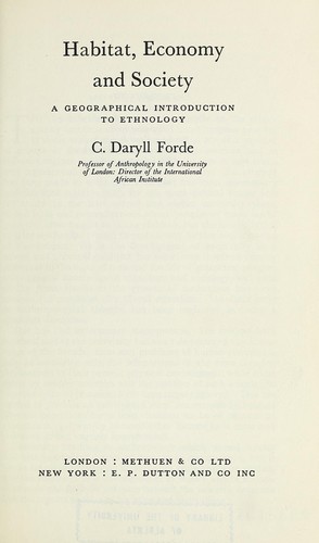 Copertina di Habitat, economy and society