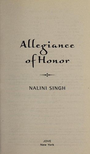 Copertina di Allegiance of honor