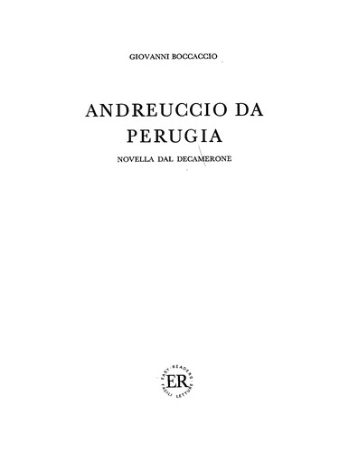 Copertina di Andreuccio Da Perugia (Italian Easy Readers, Series A)