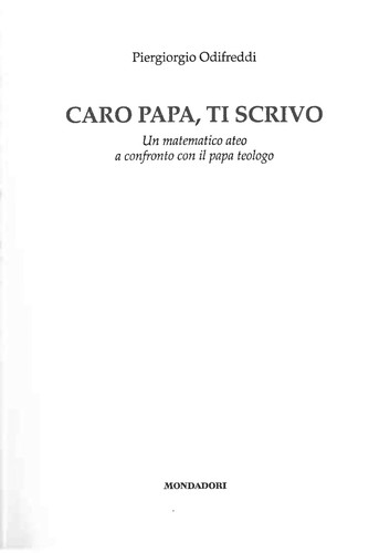 Copertina di Caro papa, ti scrivo