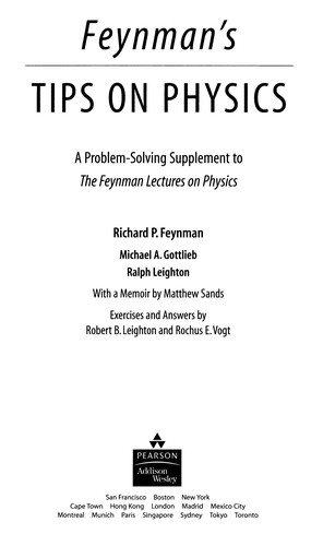 Copertina di Feynman's tips on physics