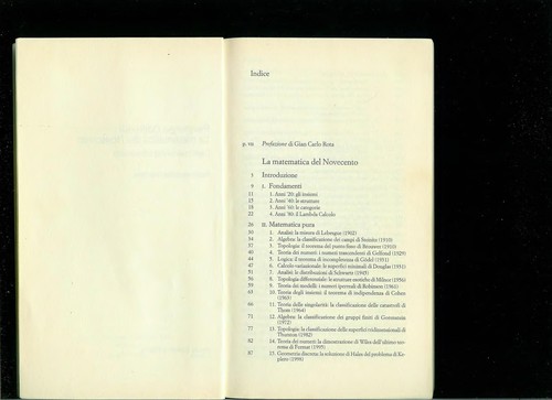 Copertina di La matematica del Novecento