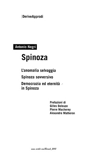 Copertina di Spinoza