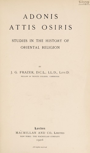 Copertina di Adonis, Attis, Osiris
