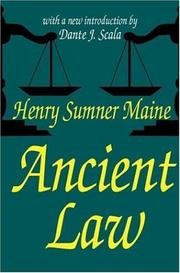 Copertina di Ancient law, its connection with the early history of society and its relaton to modern ideas