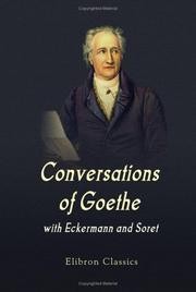 Copertina di Conversations of Goethe with Eckermann and Soret