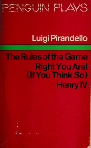 Copertina di Henry IV, The rules of the game, Right you are (if you think so)