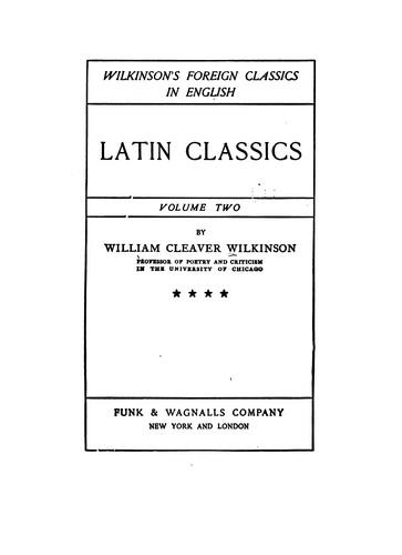 Copertina di Latin classics ..