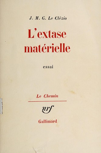 Copertina di L' Extase matérielle