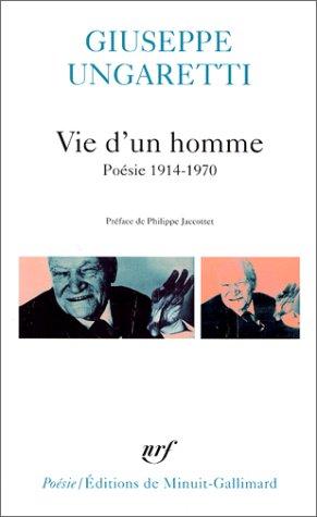 Copertina di Vie d'un homme. Poésie, 1914-1970