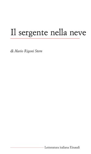 Copertina di Il sergente nella neve