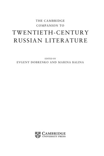 Copertina di The Cambridge companion to twentieth-century Russian literature