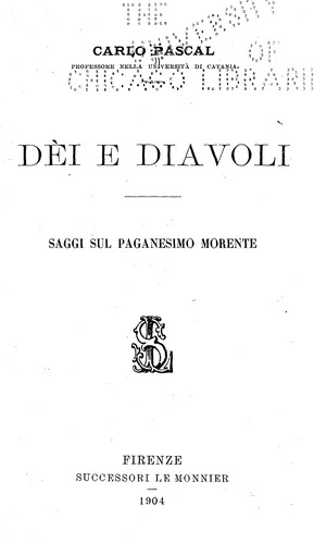 Copertina di Dèi e Diavoli