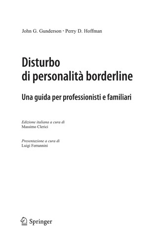 Copertina di Disturbo di personalitá borderline