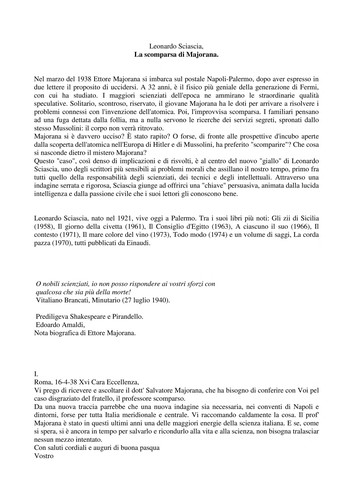 Copertina di La scomparsa di Majorana