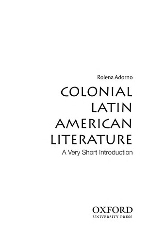 Copertina di Colonial Latin American literature
