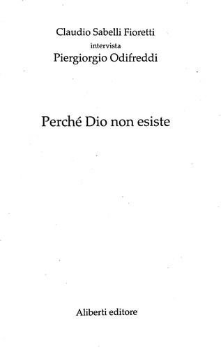 Copertina di Perché Dio non esiste