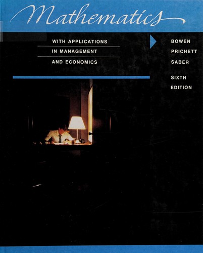 Copertina di Mathematics; with applications in management and economics