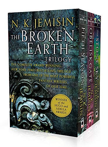 Copertina di The Broken Earth Trilogy: The Fifth Season, The Obelisk Gate, The Stone Sky