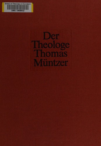 Copertina di Der Theologe Thomas Müntzer