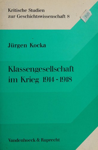 Copertina di Klassengesellschaft im Krieg