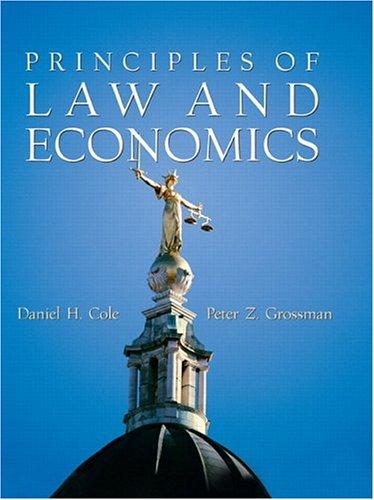 Copertina di Principles of Law and Economics