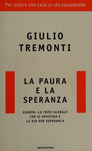 Copertina di La paura e la speranza