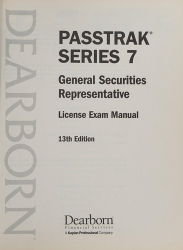 Copertina di PassTrak series 7, General securities representative